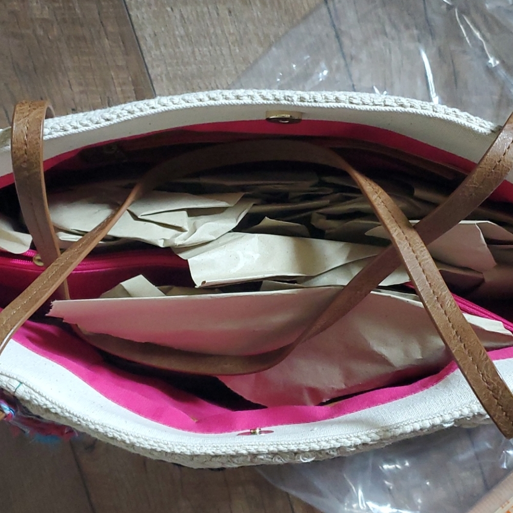 Steve Madden Beige/Multi Bali Tote - Picture 11 of 12